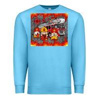 Ocean Blue fire truck gnomes Premium Sweatshirt - Artiststas