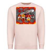 Pale Pink fire truck gnomes Premium Sweatshirt - Artiststas