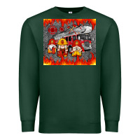 Sports Green fire truck gnomes Premium Sweatshirt - Artiststas