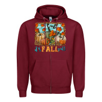 Burgundy it's fall y'all Zipper Hoodie - HRA Design Shop