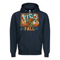 Navy it's fall y'all Zipper Hoodie - HRA Design Shop