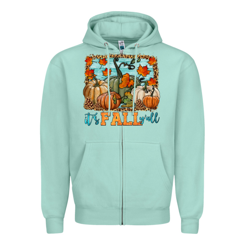 It's Fall Y'all Zipper Hoodie by HRA Design Shop | Teevron