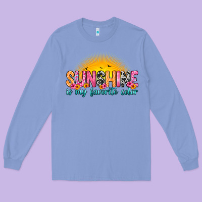 Sunshine Is My Favorite Color Long Sleeve Tee Designed By Zillion Design Studio