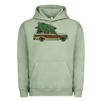 Pigment Oil Green christmas vacation car Urban Hoodie - MaliasSmallBusiness