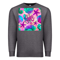 Charcoal Heather summer beach seamless pattern Premium Sweatshirt - BundleAndBundleShop