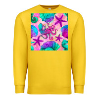 Lemon summer beach seamless pattern Premium Sweatshirt - BundleAndBundleShop
