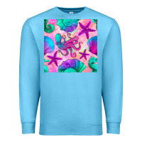 Ocean Blue summer beach seamless pattern Premium Sweatshirt - BundleAndBundleShop