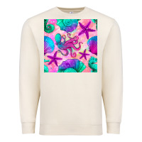 Sandshell summer beach seamless pattern Premium Sweatshirt - BundleAndBundleShop