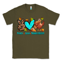Army Green peace love thanksgiving Classic Tee - Zillion Design Studio