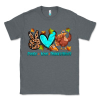 Charcoal Heather peace love thanksgiving Classic Tee - Zillion Design Studio