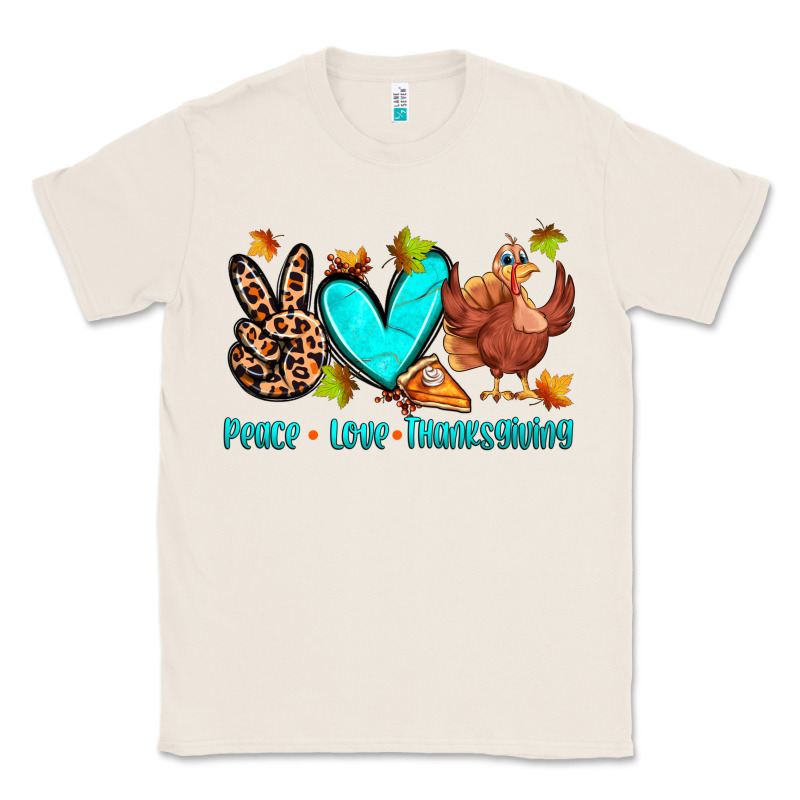 Peace Love Thanksgiving Classic Tee by Zillion Design Studio | Teevron