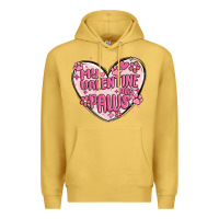 Antique Gold my valentine has paws Premium Hoodie - MaliasSmallBusiness