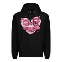 Black my valentine has paws Premium Hoodie - MaliasSmallBusiness