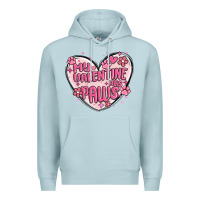 Blue Mist my valentine has paws Premium Hoodie - MaliasSmallBusiness