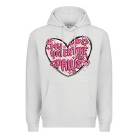 Dove Grey my valentine has paws Premium Hoodie - MaliasSmallBusiness