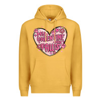 Mustard my valentine has paws Premium Hoodie - MaliasSmallBusiness