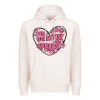Pale Pink my valentine has paws Premium Hoodie - MaliasSmallBusiness