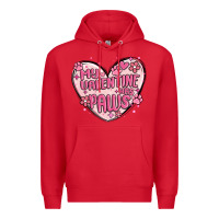 Red my valentine has paws Premium Hoodie - MaliasSmallBusiness