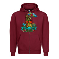 Burgundy summer Zipper Hoodie - SublimationCraftShop