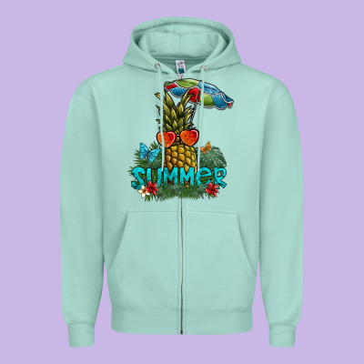Summer Zipper Hoodie Designed By Sublimationcraftshop