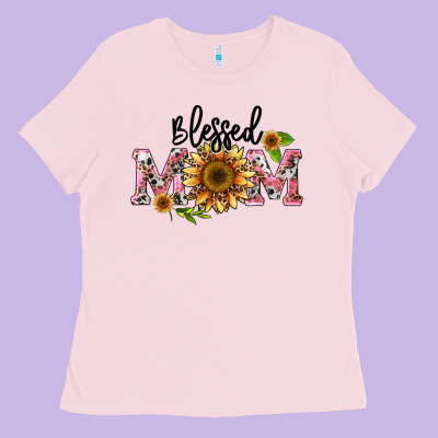 Blessed Mom Ladies Tee Designed By Barkaloodesign