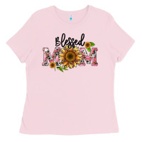 Bubblegum Pink blessed mom Ladies Tee - BarkalooDesign