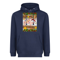 Navy christmas pig Heavyweight Hoodie - Artiststas