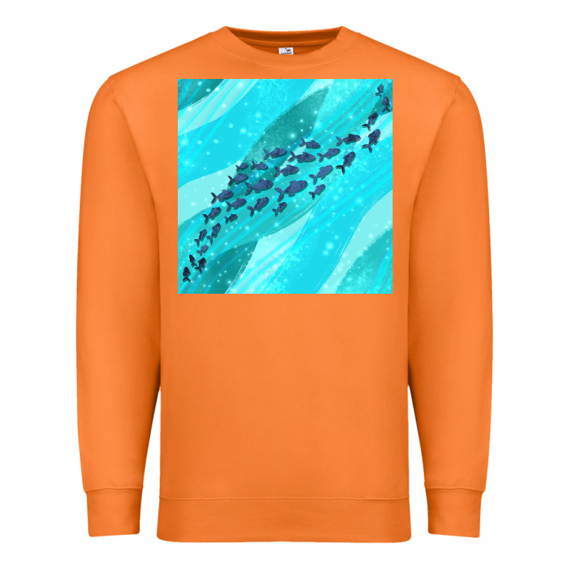 Fish And Sea Seamless Pattern Premium Sweatshirt by BundleAndBundleShop | Teevron