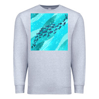 Heather Grey fish and sea seamless pattern Premium Sweatshirt - BundleAndBundleShop