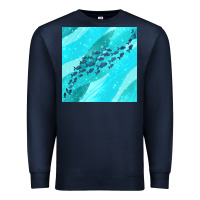 Navy fish and sea seamless pattern Premium Sweatshirt - BundleAndBundleShop