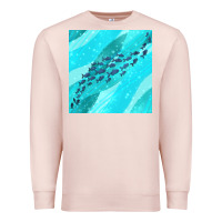 Pale Pink fish and sea seamless pattern Premium Sweatshirt - BundleAndBundleShop
