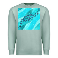 Seafoam fish and sea seamless pattern Premium Sweatshirt - BundleAndBundleShop