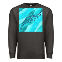 Smoke fish and sea seamless pattern Premium Sweatshirt - BundleAndBundleShop