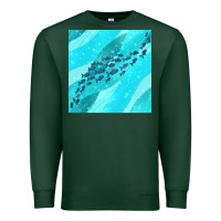 Sports Green fish and sea seamless pattern Premium Sweatshirt - BundleAndBundleShop