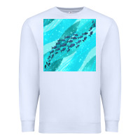White fish and sea seamless pattern Premium Sweatshirt - BundleAndBundleShop