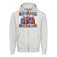 Dove Grey American Mama 20oz tumbler Zipper Hoodie - Neo Western