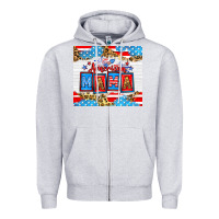 Heather Grey American Mama 20oz tumbler Zipper Hoodie - Neo Western