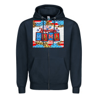 Navy American Mama 20oz tumbler Zipper Hoodie - Neo Western
