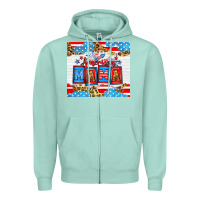 Seafoam American Mama 20oz tumbler Zipper Hoodie - Neo Western