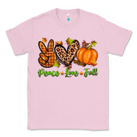 Bubblegum Pink peace love fall Classic Tee - Zillion Design Studio