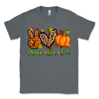 Charcoal Heather peace love fall Classic Tee - Zillion Design Studio