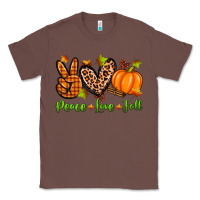 Chestnut peace love fall Classic Tee - Zillion Design Studio