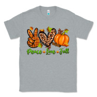Heather Grey peace love fall Classic Tee - Zillion Design Studio
