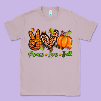 Peace Love Fall Classic Tee Designed By Zillion Design Studio