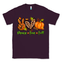 Plum peace love fall Classic Tee - Zillion Design Studio