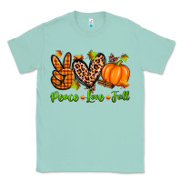 Seafoam peace love fall Classic Tee - Zillion Design Studio