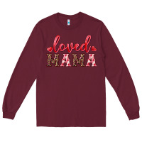 Burgundy loved mama Long Sleeve Tee - RanaPortraitStore