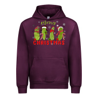Mauve Wine Pickle Merry Christmas Urban Hoodie - MaliasSmallBusiness