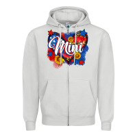 Dove Grey American mini heart Zipper Hoodie - Neo Western