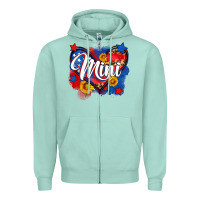 Seafoam American mini heart Zipper Hoodie - Neo Western